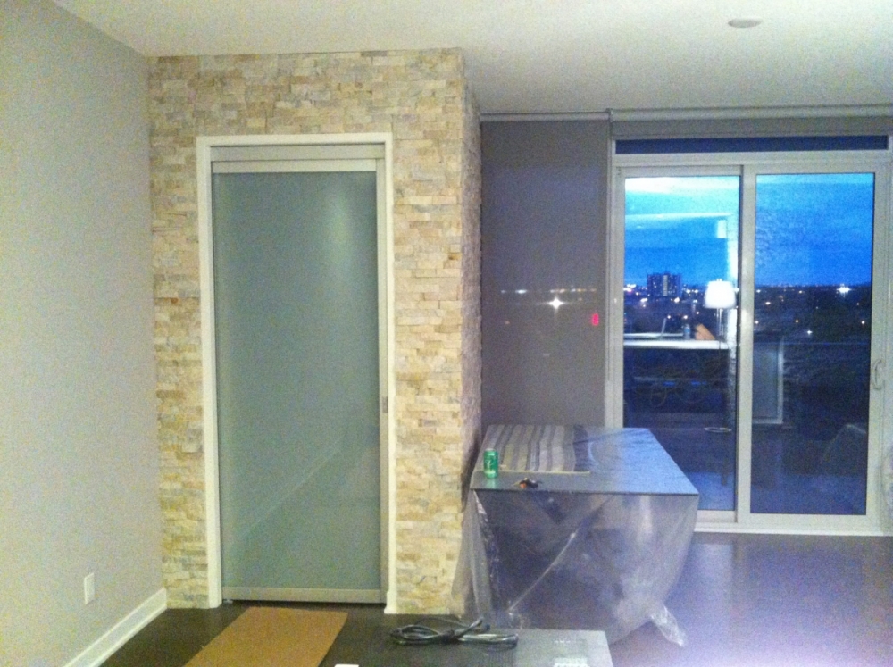 Erthcoverings Cream Quartzite 3D Install Feature Wall