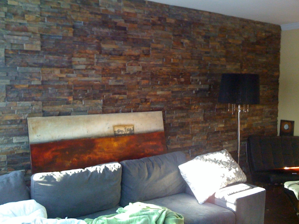 Install Outback Brown Ledgestone Feature Wall