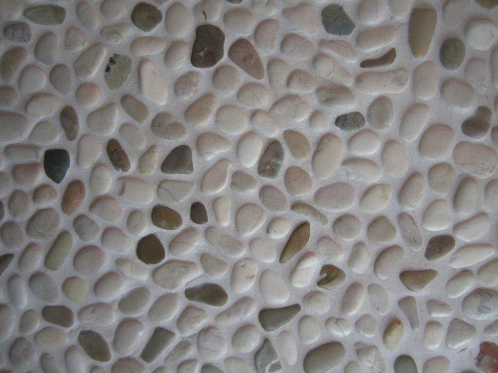 Ivory Blend Pebbles Backsplash Install