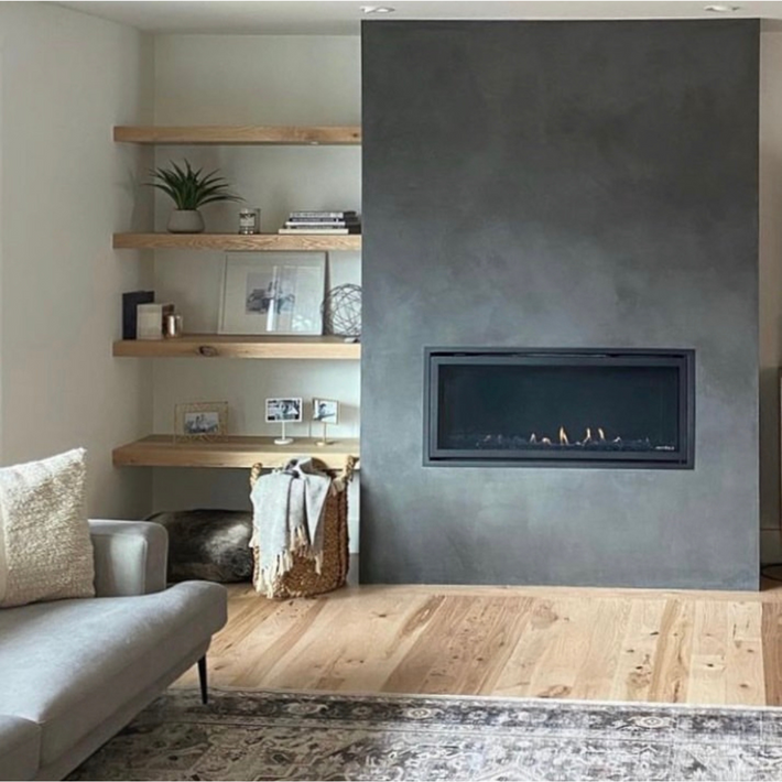 Micro Cement Fireplace