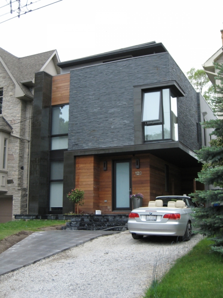 Springwood Black 3D and Lavastone 12x24 Erthcoverings Exterior Installation