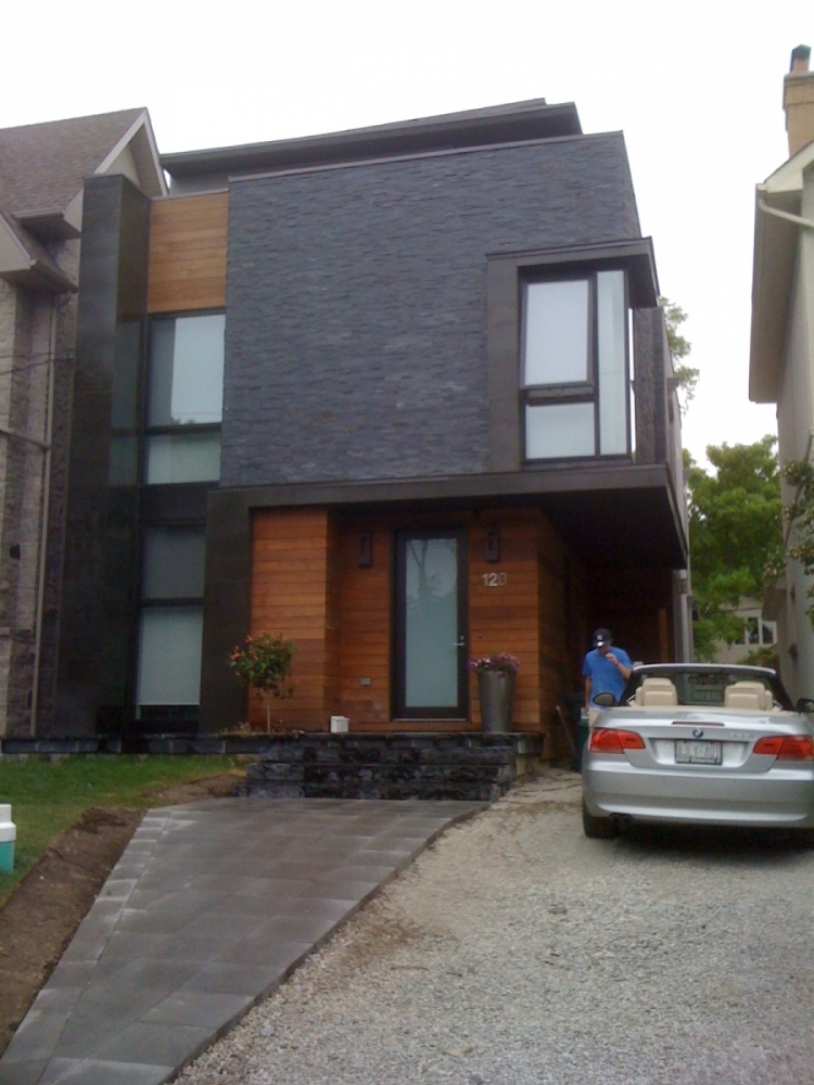 Springwood Black 3D and Lavastone 12x24 Erthcoverings Natural Stone Cladding