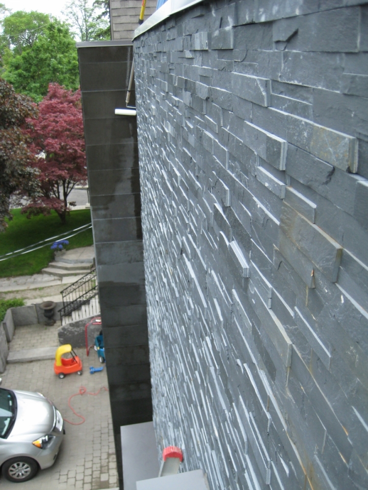 Springwood Black 3D and Lavastone 12x24 Erthcoverings Natural Stone Install