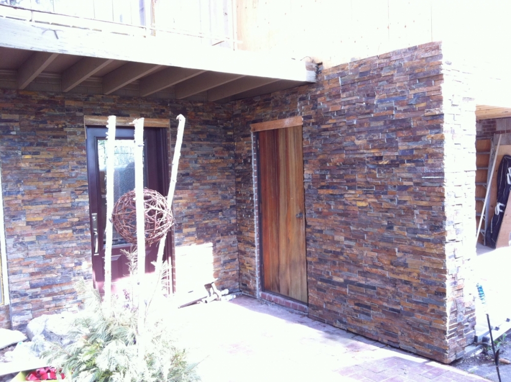 Stone Cladding Exterior Outback Brown Ledgestone Erthcoverings