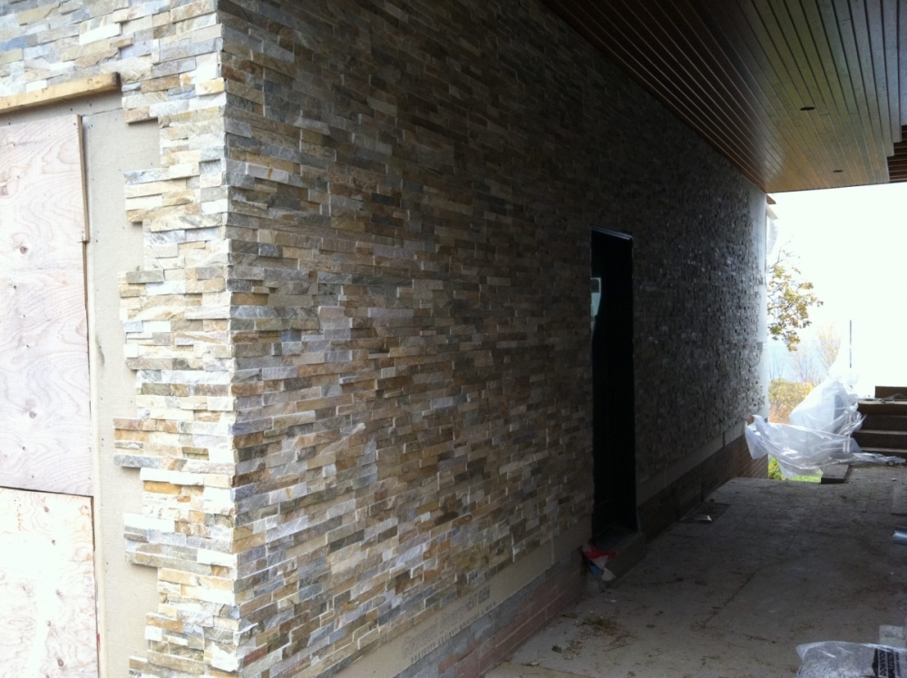 Sydney Yellow 3D Erthcoverings Slate and Quartzite Exterior Install