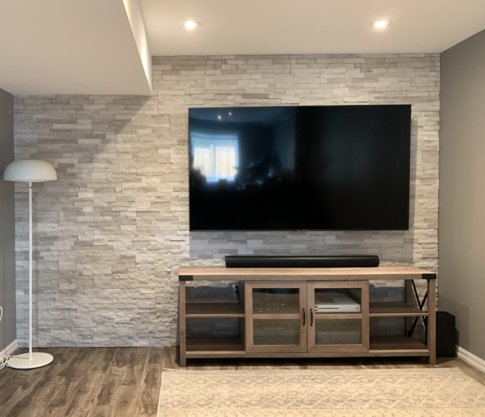 Tv Feature stone wall
