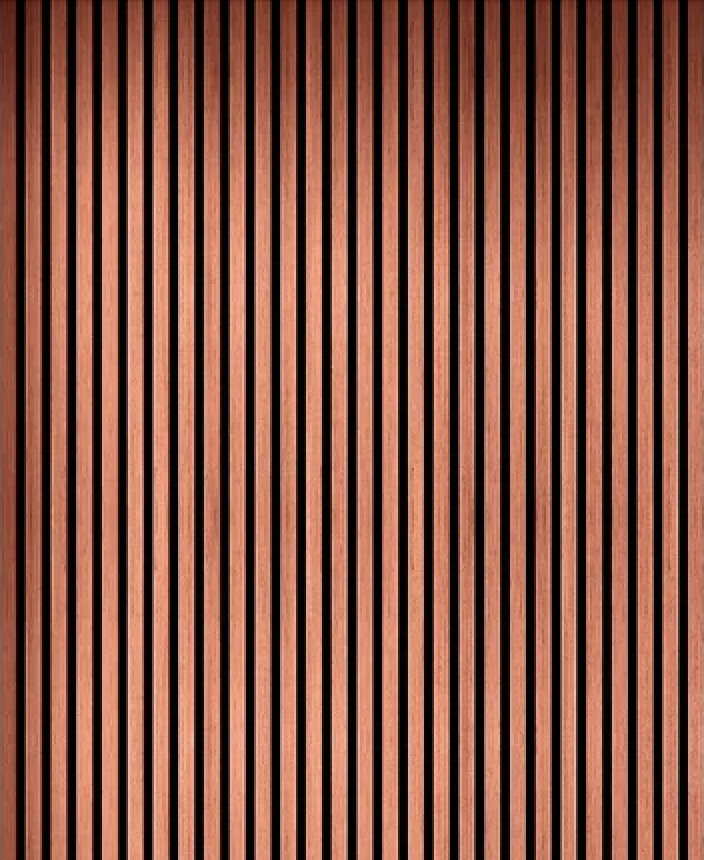 rose wood wall slats